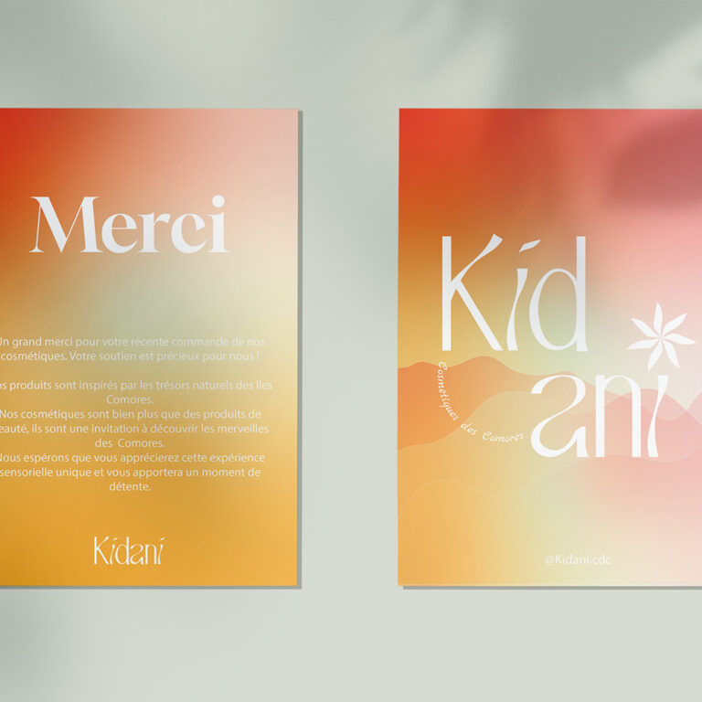 carte de remerciement kidani