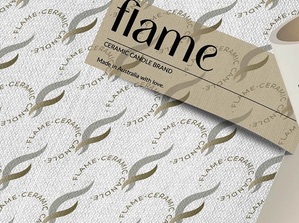 Mockup de l'identité visuelle d'une marque de bougie écologique