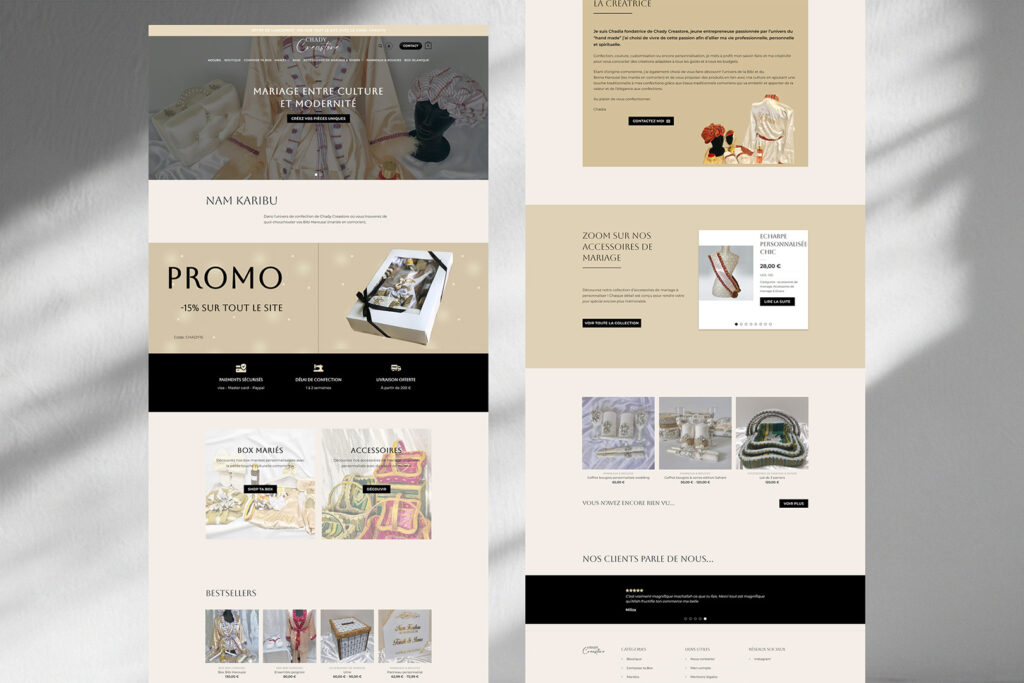 Site e-commerce chady creastore