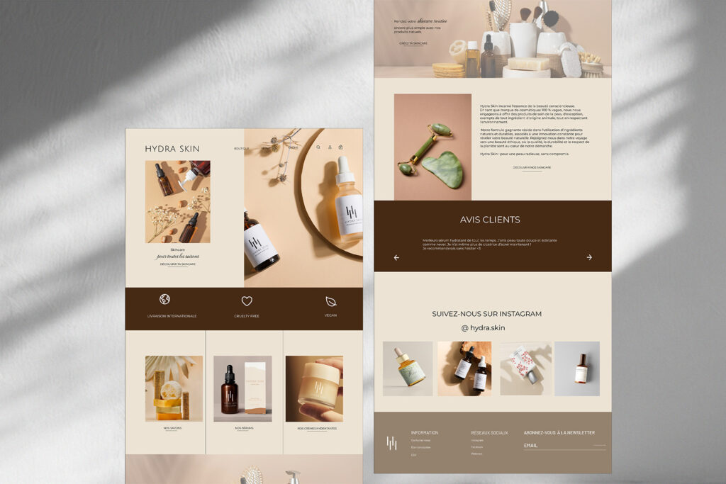 Site e-commerce hydra skin