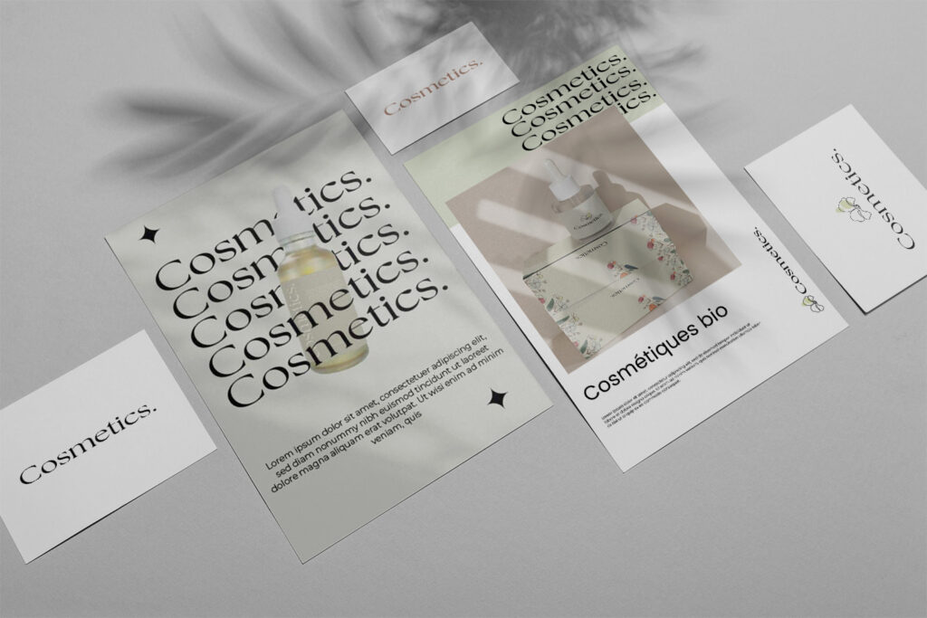 Création de support de communication pour une marque de cosmétiques naturels